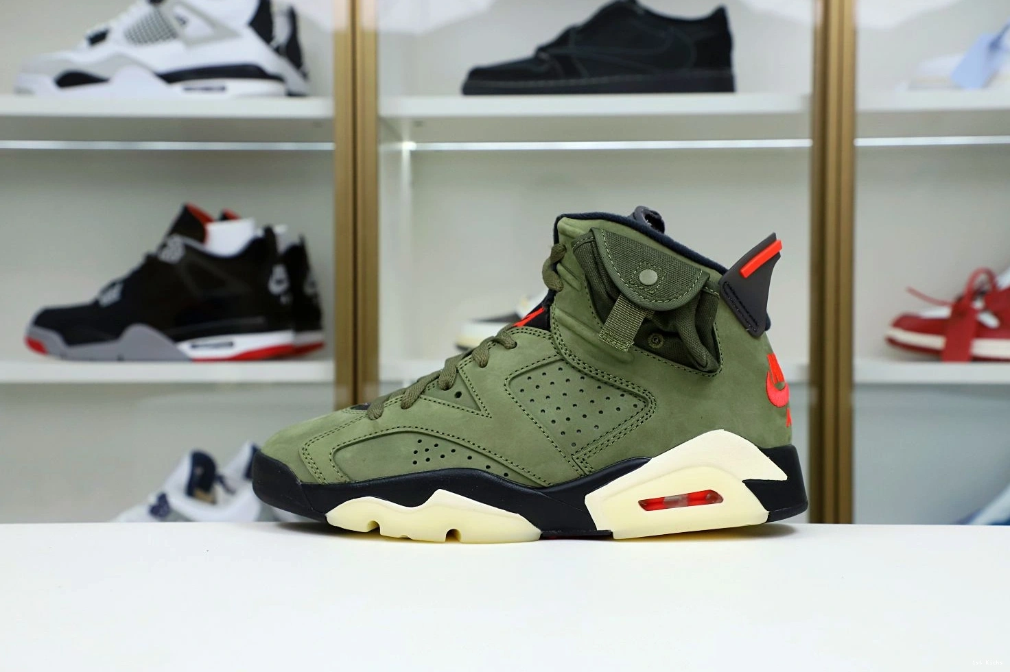 Affordable Kimikick SCOTT TRAVIS RETRO AIR X 6 'OLIVE' 1983 JORDAN 1225